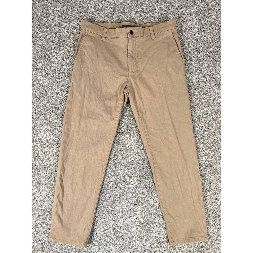 Ash & Erie Pants Mens 31x26 Tan Khaki Everyday Chino Cotton Tailored Fit